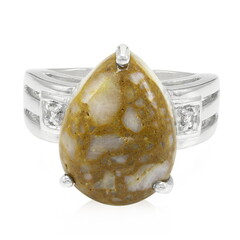 Zilveren ring met een dinosaurus kwarts