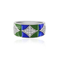 Zilveren ring met zirkonen