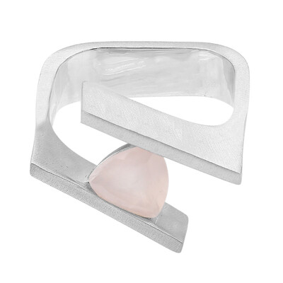 Zilveren ring met een rozen kwarts (MONOSONO COLLECTION)
