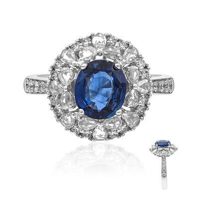Gouden ring met een Ceylon saffier (CIRARI)