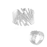 Zilveren ring met zirkonen (de Melo)