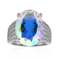 Zilveren ring met een maanlicht kwarts