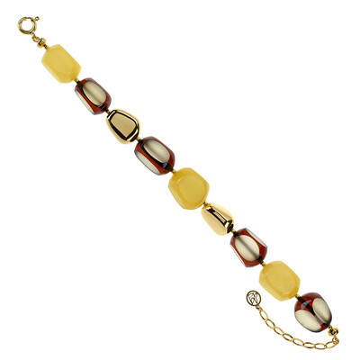 Zilveren armband met Baltische barnsteen (dagen)
