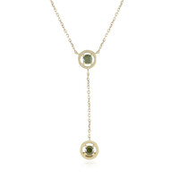 Gouden halsketting met SI2 Groene Diamanten