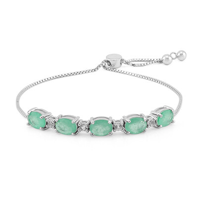 Zilveren armband met Pastelgroene Kwartskristallen
