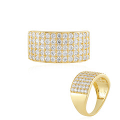 Zilveren ring met zirkonen