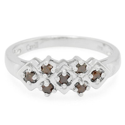 Zilveren herenring met Fancy diamanten
