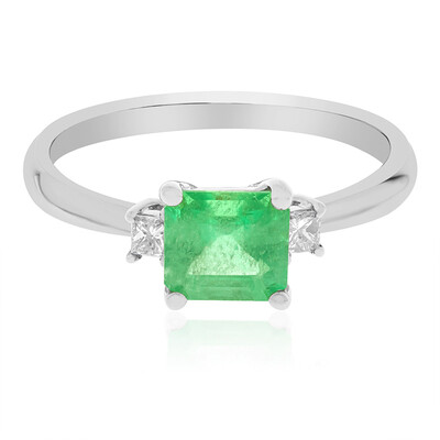 Gouden ring met een AAA Zambia smaragd (CIRARI)