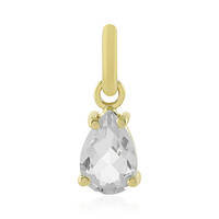 Gouden hanger met een witte topaas