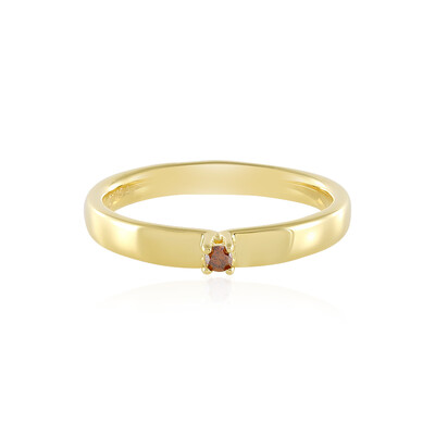 Zilveren ring met een I2 Rode Diamant