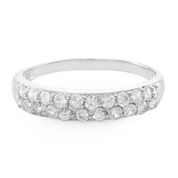Zilveren ring met zirkonen