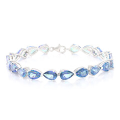 Zilveren armband met blauwe mystiek-topaasstenen