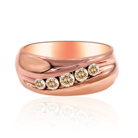 Gouden ring met een SI1 Argyle Rose De France Diamant