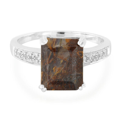 Zilveren ring met een dinosaurus kwarts