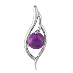 Zilveren hanger met een Paarse Kingman Mohave Turkoois