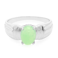Zilveren herenring met een keizerlijk chrysopraas