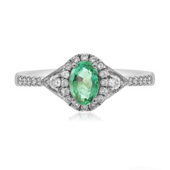 Gouden ring met een AAA Zambia smaragd (CIRARI)