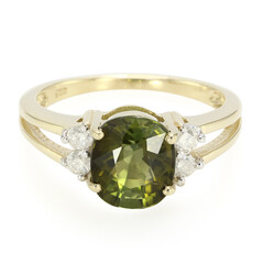 Gouden ring met een koper toermalijn