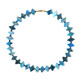 Zilveren halsketting met neon blauwe apatieten