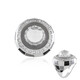 Zilveren ring met een witte kwarts (Adela Silber)