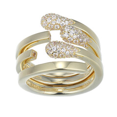 Zilveren ring met witte topaasstenen (Adela Silber)