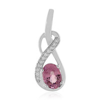 Zilveren hanger met een paarse spinel