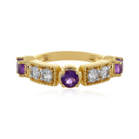 Zilveren ring met amethisten