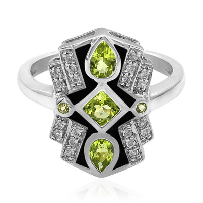 Zilveren ring met peridoots