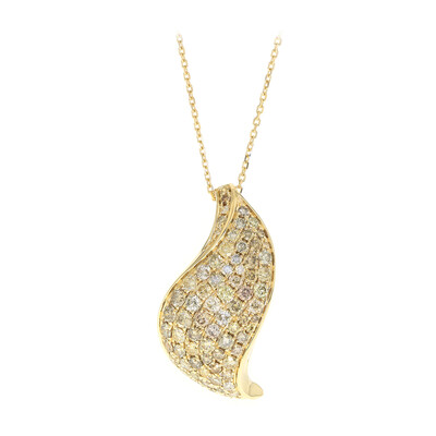 Gouden halsketting met SI2 Fancy Diamanten (CIRARI)
