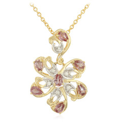 Gouden halsketting met Onverhitte Padparadscha Saffieren (AMAYANI)