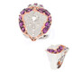Zilveren ring met Paarse kleurwissel granaten (Gems en Vogue)