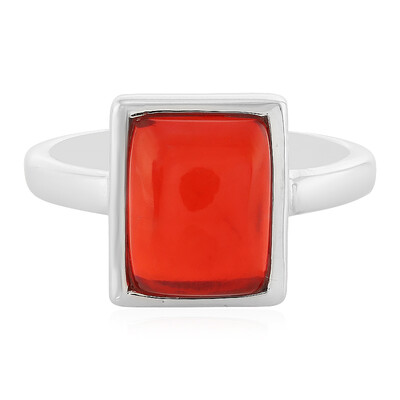 Zilveren ring met een Rode Ethiopische Opaal (MONOSONO COLLECTION)