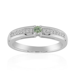 Zilveren ring met een Madagaskar Demantoid (John Ferry)