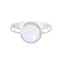 Zilveren ring met een regenboog maansteen