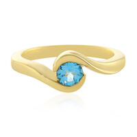 Zilveren ring met een Zwitsers-blauwe topaas