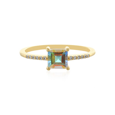 Zilveren ring met een maanlicht-topaas