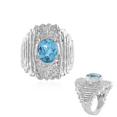 Zilveren ring met een Marambaia-topaas (de Melo)