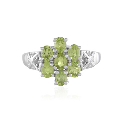 Zilveren ring met peridoots