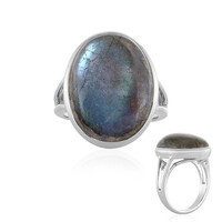 Zilveren ring met een labradoriet