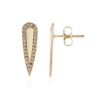 Gouden oorbellen met I3 Champagne Diamanten (de Melo)