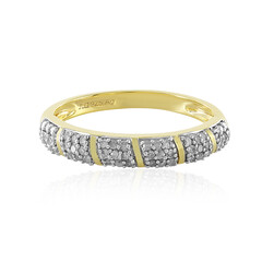 Zilveren ring met I4 (J) Diamanten