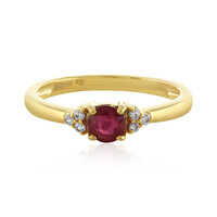 Zilveren ring met een Madagaskar Robijn