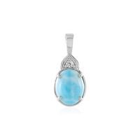 Zilveren hanger met een larimar