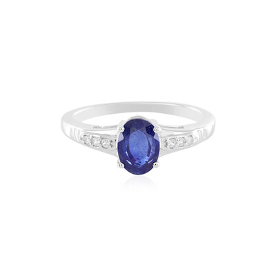 Zilveren ring met een Madagaskar Blauwe Saffier