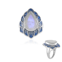 Zilveren ring met een regenboog maansteen (Adela Silber)