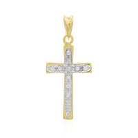 Zilveren hanger met PK (I) Diamanten