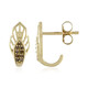 Gouden oorbellen met I2 Champagne Diamanten (Ornaments by de Melo)