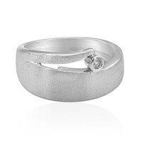 Zilveren ring met een I1 (G) Diamant