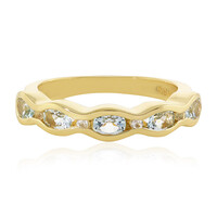 Zilveren ring met hemel-blauwe topaasstenen