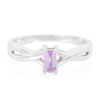 Zilveren ring met een Onverhitte Purper Saffier